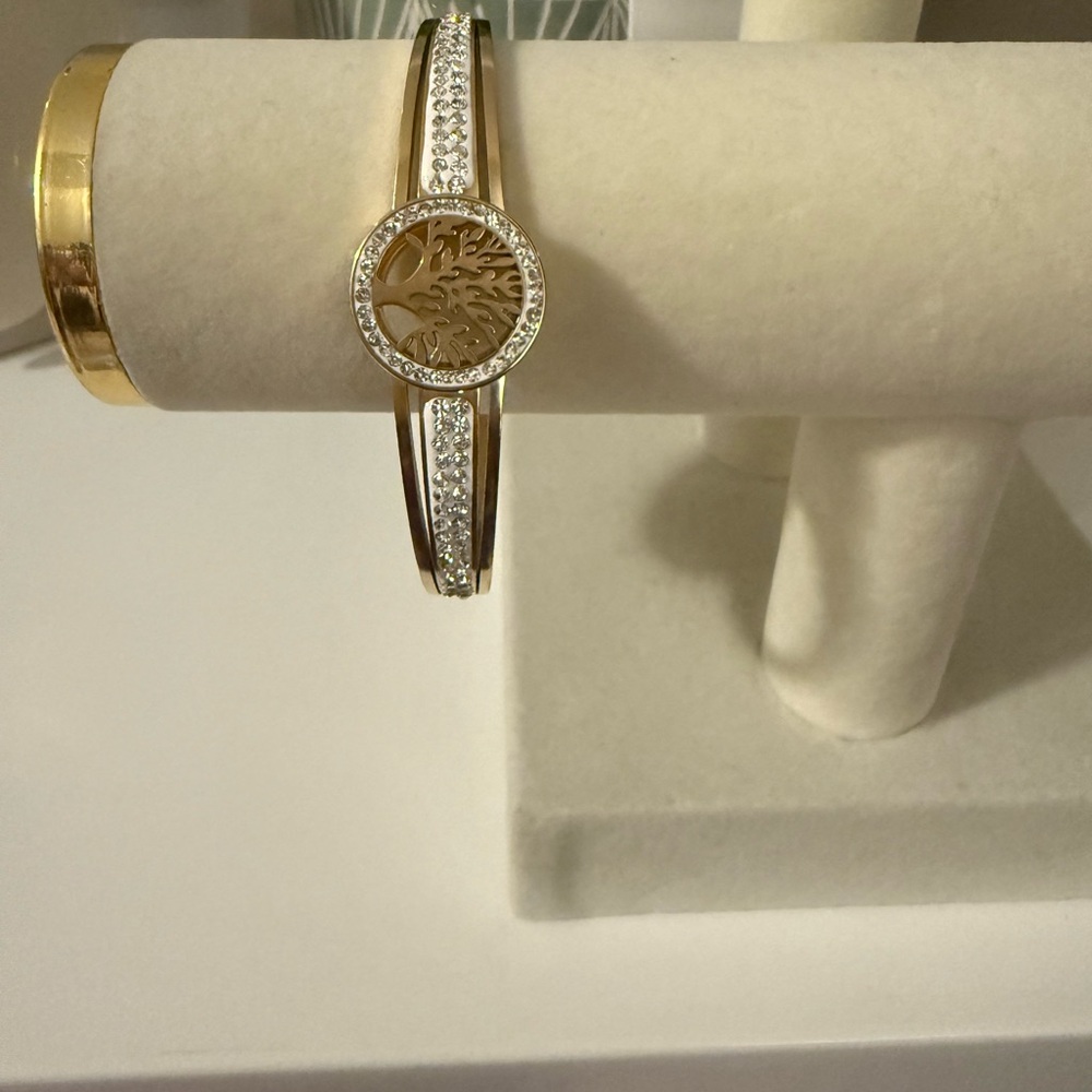 Elegant Gold and Silver Tree of Life Bracelet